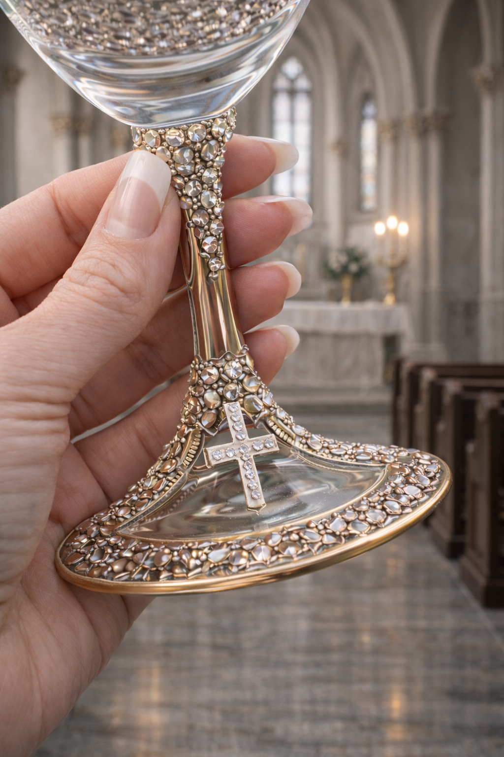 Sacred Heart Wine Glass