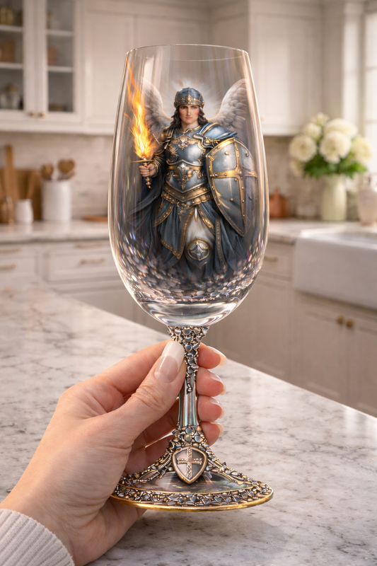 St. Michael the Defender Wine Glass
