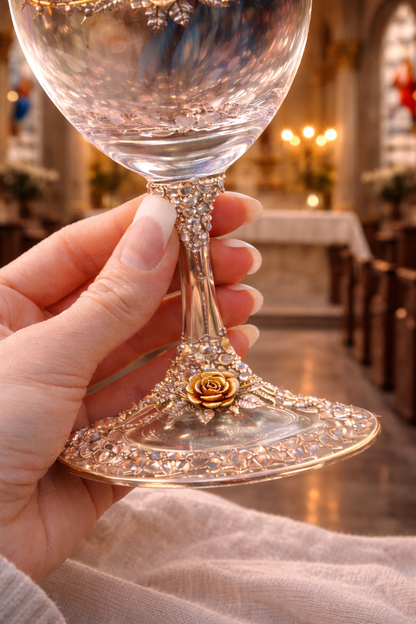 Our Lady of Grace Wine Glass